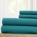 Modern Threads 1800 Series 100 gsm Solid microfiber 4 pc sheet set Teal Queen 10100MFS-TEL-QN